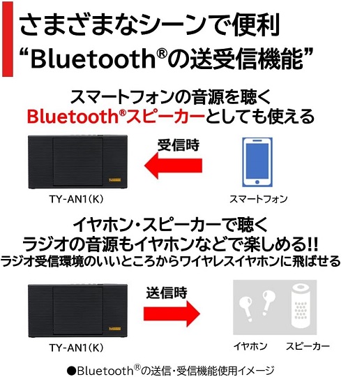 【東芝】CD ラジオ Bluetooth 送受信機能  ネオジウムスピーカー搭載