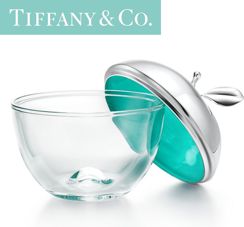 【Tiffany】 クリスタル製アップル ボックス