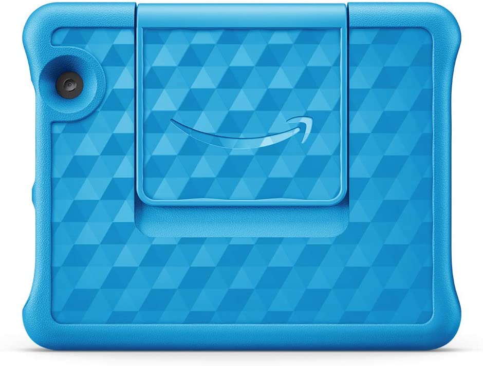 【Amazon】Fire HD 8 タブレット ホワイト 64GB　純正カバー (キッズカバー ブルー) 付き