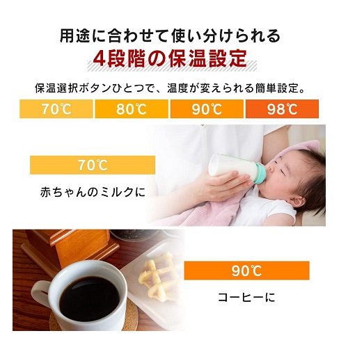 【アイリスオーヤマ】電気ポットジャーポット 保温機能 2.2L BK