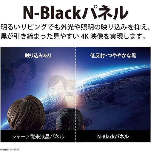 【SHARP】55V型 4K 液晶テレビ AQUOS N-Blackパネル