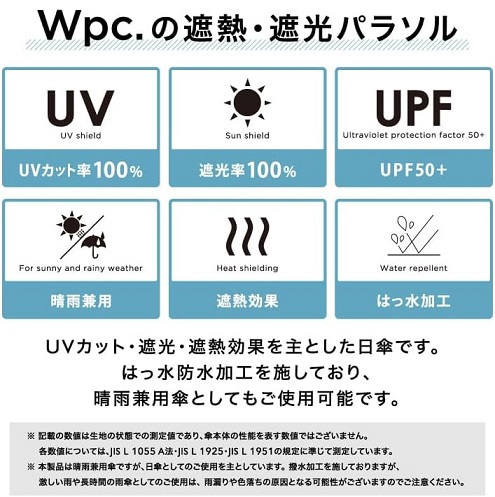 【Wpc】遮光切り継ぎタイニーの大きめタイプ 53cm サックス