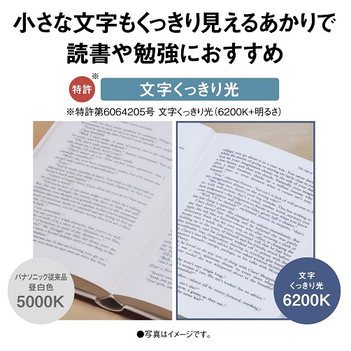 【Panasonic】LEDデスクライト 置き型 パソコンくっきり光搭載 WH