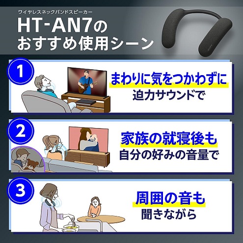 【SONY】ネックバンドスピーカー 立体音響を映画館のように楽しめる