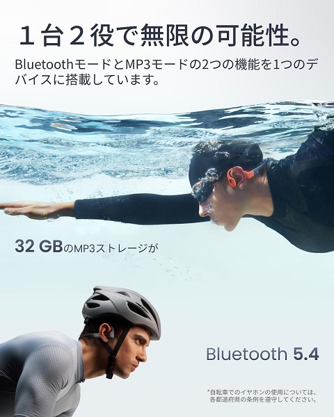 【Shokz】OpenSwim Pro骨伝導イヤホン 水泳用ヘッドホン