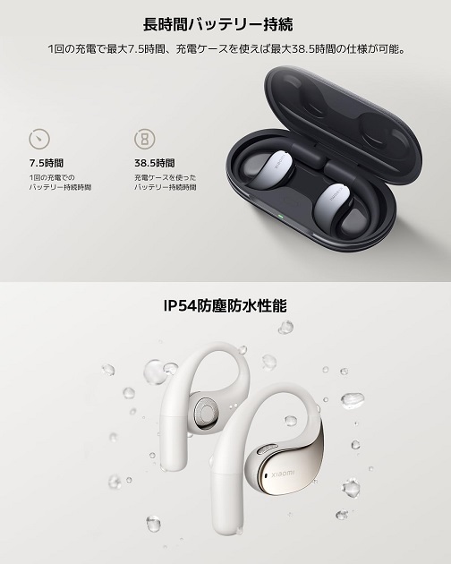 【Xiaomi】Openwear Stereo AIノイズリダクション搭載 BG