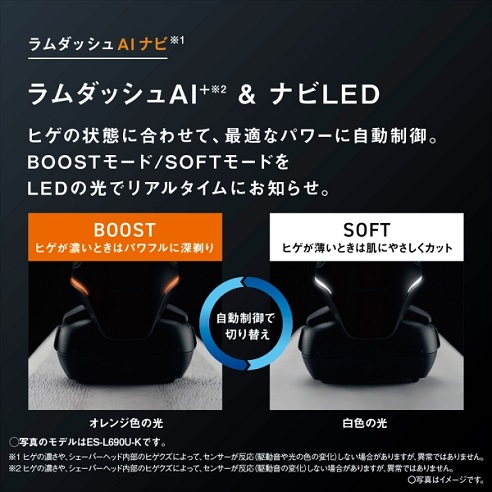 【Panasonic】メンズシェーバー ラムダッシュPRO 6枚刃 防水設計