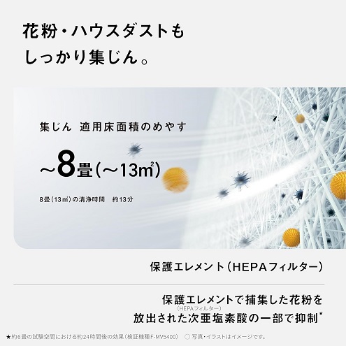 【Panasonic】ジアイーノ 次亜塩素酸で空気を洗う 18畳 GRY