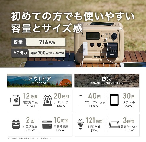 ‎【PowerArQ】S7 ポータブル電源 716Wh アウトドアや防災用におすすめ オリーブ