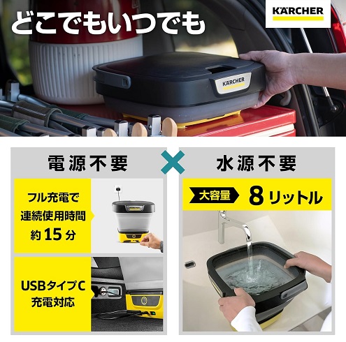 【Karcher】持ち運び自由モバイル洗浄機 マルチクリーナー