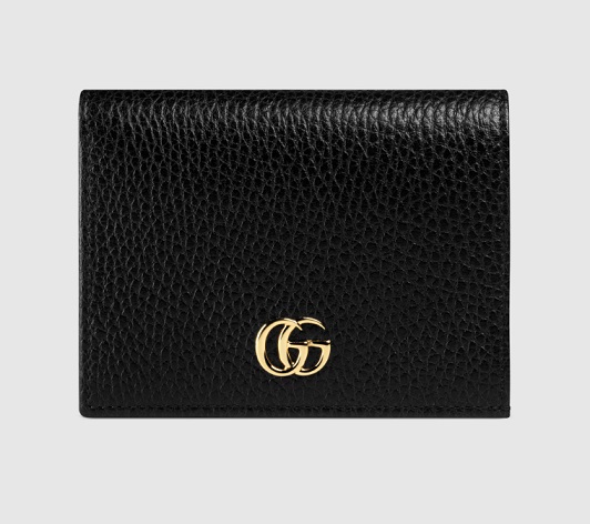 【GUCCI】レザー カードケース（コイン＆紙幣入れ付き） BK