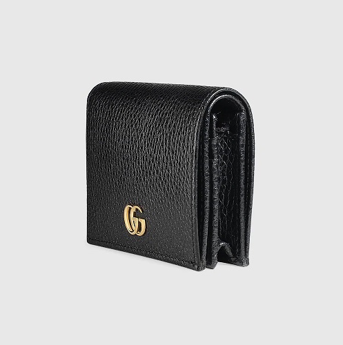 【GUCCI】レザー カードケース（コイン＆紙幣入れ付き） BK