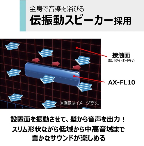 【AUREX】伝振動 ワイヤレススピーカー 伝振動スピーカー搭載