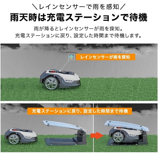 【HAIGE】ロボット芝刈り機 作業エリア1000平方メートル