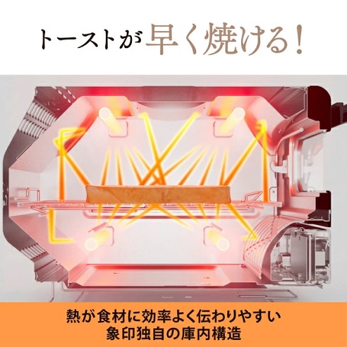 【象印】「サクふわトースト」コース搭載 石窯仕立てのオーブントースター