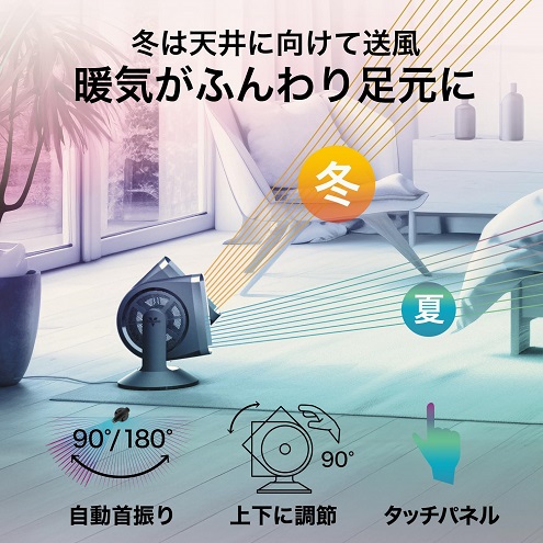 【ボルネード】サーキュレーター DCモーター 16畳 風速10段階