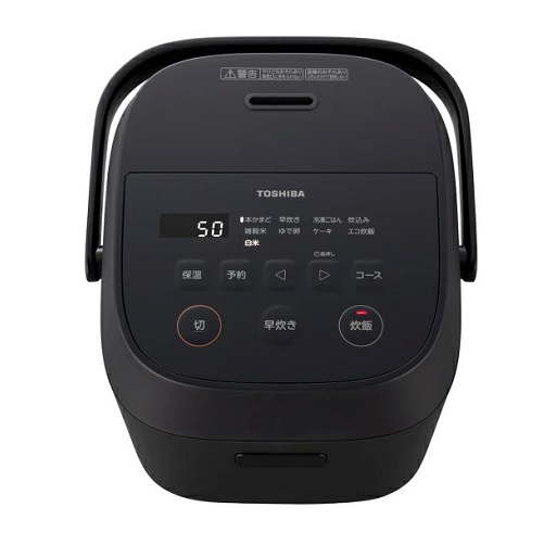 【東芝】マイコンジャー炊飯器 銅色コート釜 3合炊き BK