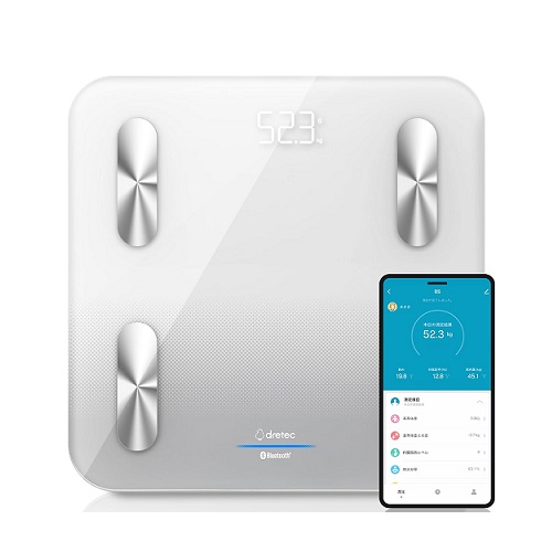 【dretec】体重･体組成計 スマホ連動 アプリで自動データ管理