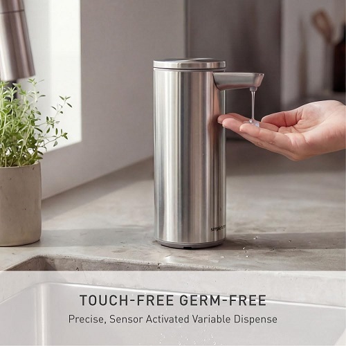 【simplehuman】タッチフリー ソープディスペンサー 266ml