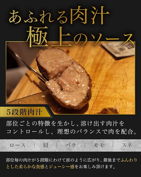 【格之進】金格ハンバーグ 白金豚 国産牛 (120g×5個)