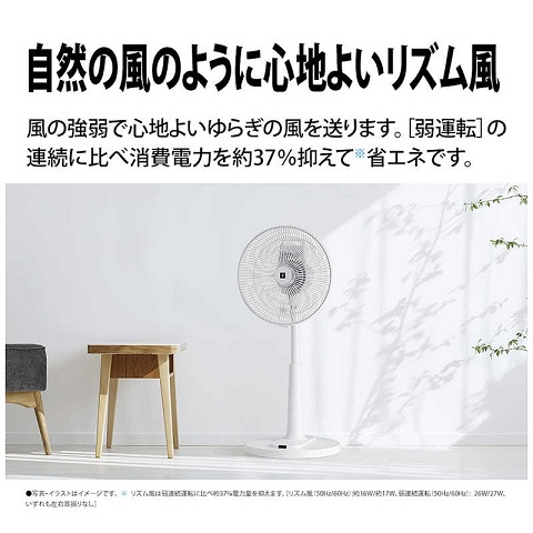 【SHARP】リビング扇風機 プラズマクラスター7000 リモコン付き WH