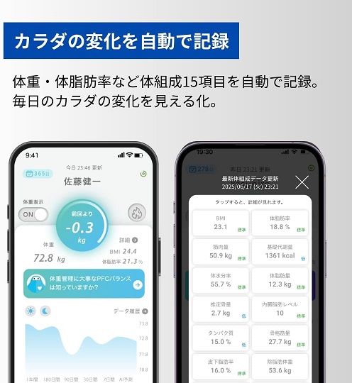 【issin】体組成計モデル 珪藻土 ダイエット モード搭載