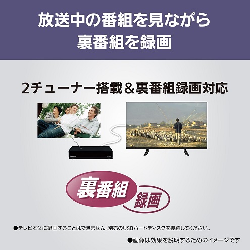 【Panasonic】24V型 液晶テレビ VIERA 裏番組録画対応