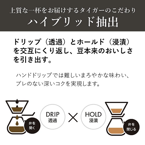 【タイガー】ハイブリッド抽出 全自動コーヒーメーカー